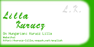 lilla kurucz business card